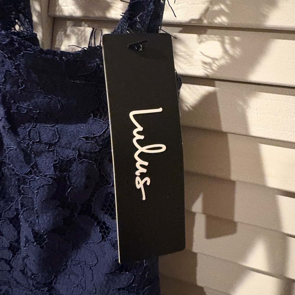 Lulu's Navy Blue Lace Maxi Dress - Picture 5 of 8